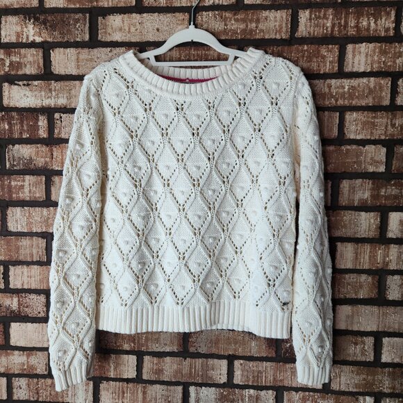 Tommy Hilfiger Ladies Crew Neck Pullover 100% Cotton Open Weave Sweater Size L - Picture 2 of 6